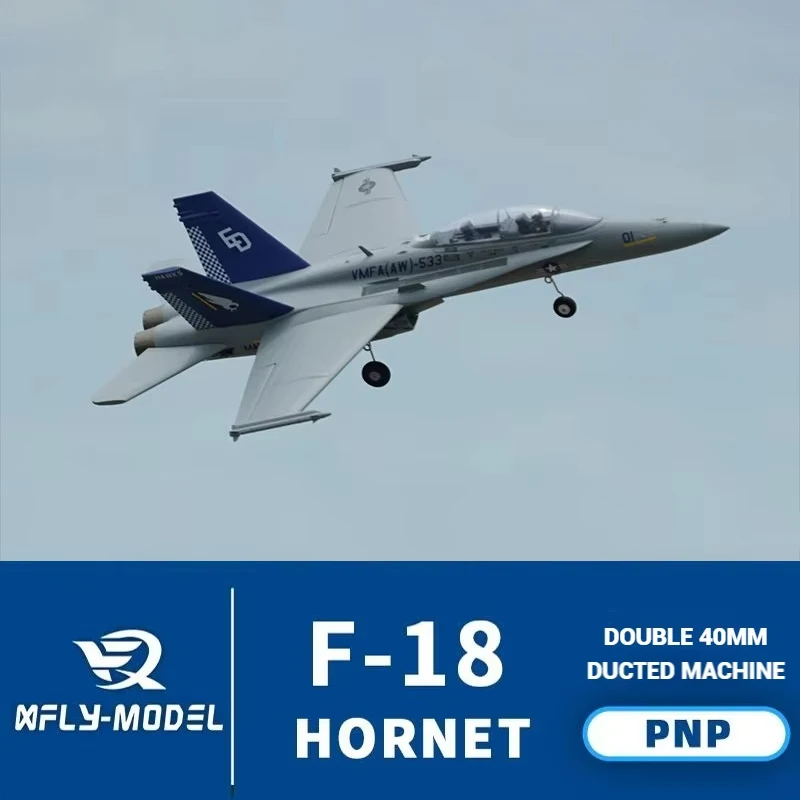 

XFly Fast Flying Twin Dual 40mm F-18 Hornet ducted Fighter Electric Remote Control Simulation Model Aircraft Flying Toys Gift