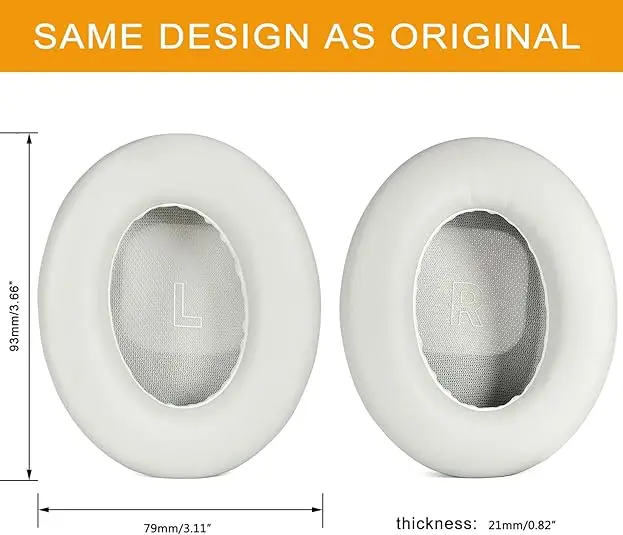 QC Ultra - Almohadillas de repuesto compatibles con auriculares Bose QuietComfort Ultra inalámbricos con cancelación de ruido, ruido de alta densidad