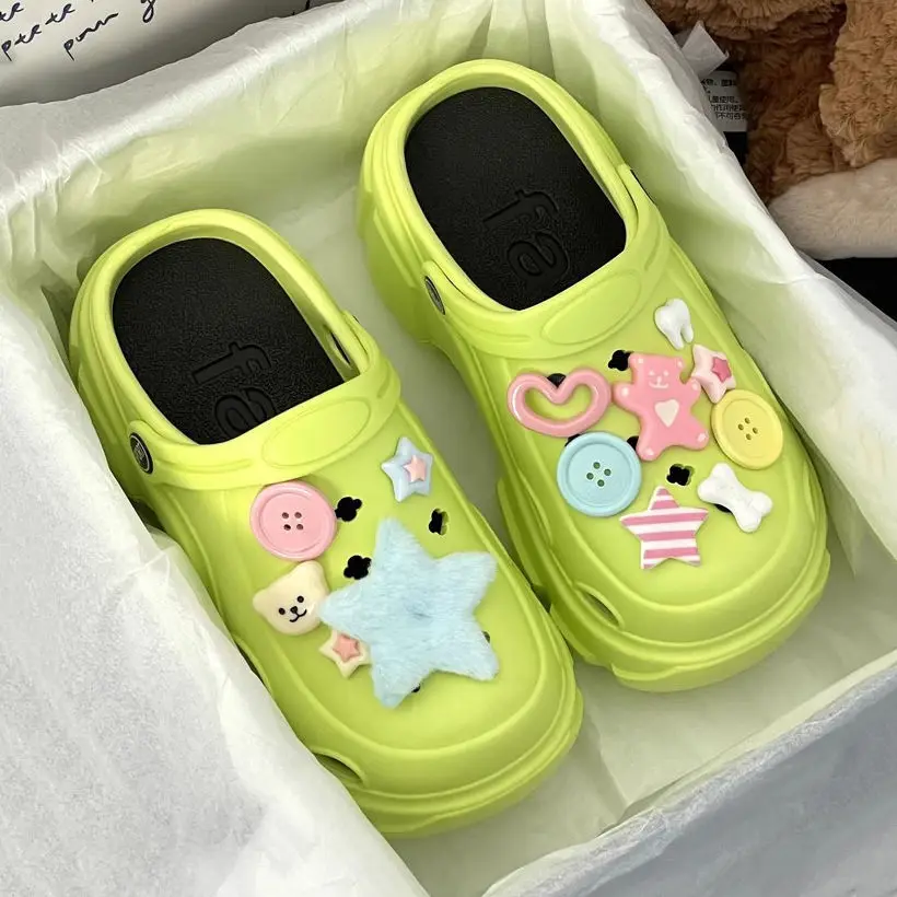 Summer Beach Slippers Women EVA Platform Sandals Cute Slip Resistant Holiday Shoes