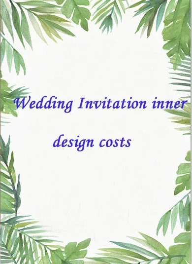 Costo del diseño interior de invitación de boda