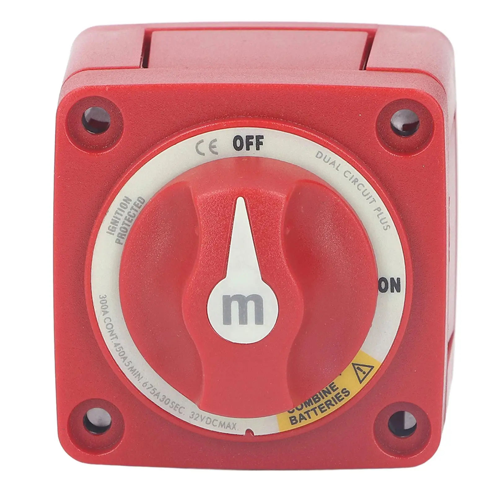 

Marine Battery Disconnect Switch M10x4 Stud 3 Gear Safe Operation for RV with Ignition Protection