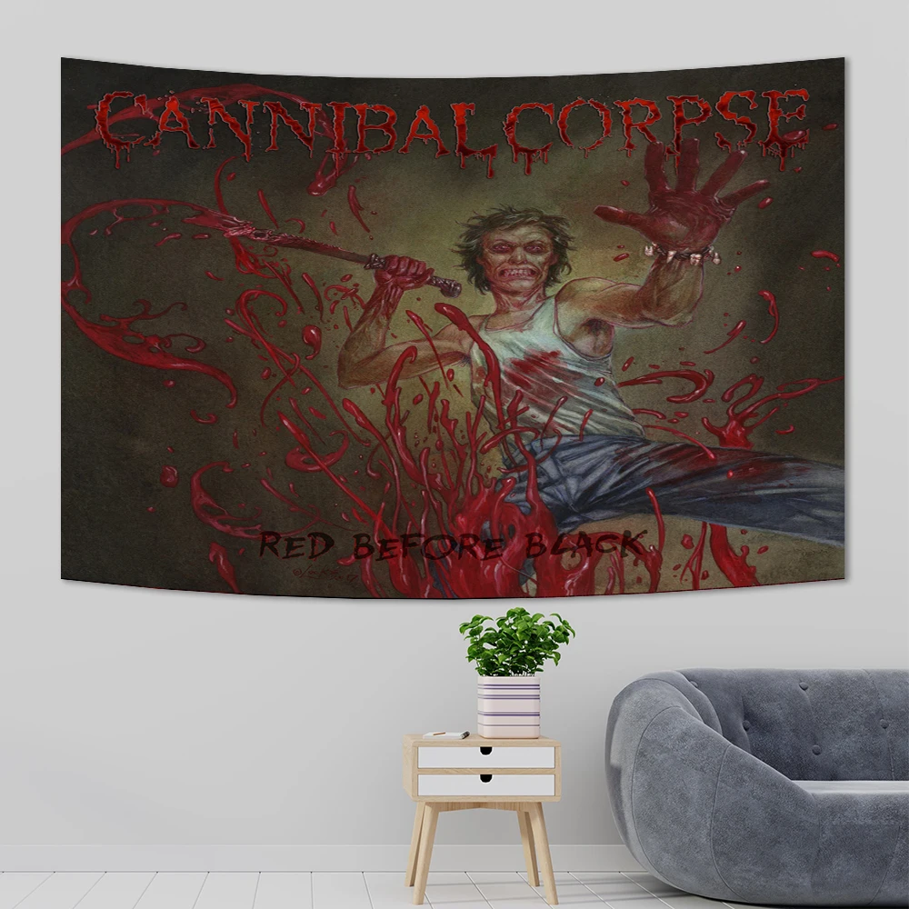 Cannibal Corpses hippie Retro Tapestry Home Decor Aesthetic Wall Hanging Bedroom Domitory Background Cloth Birthday Gift kpop