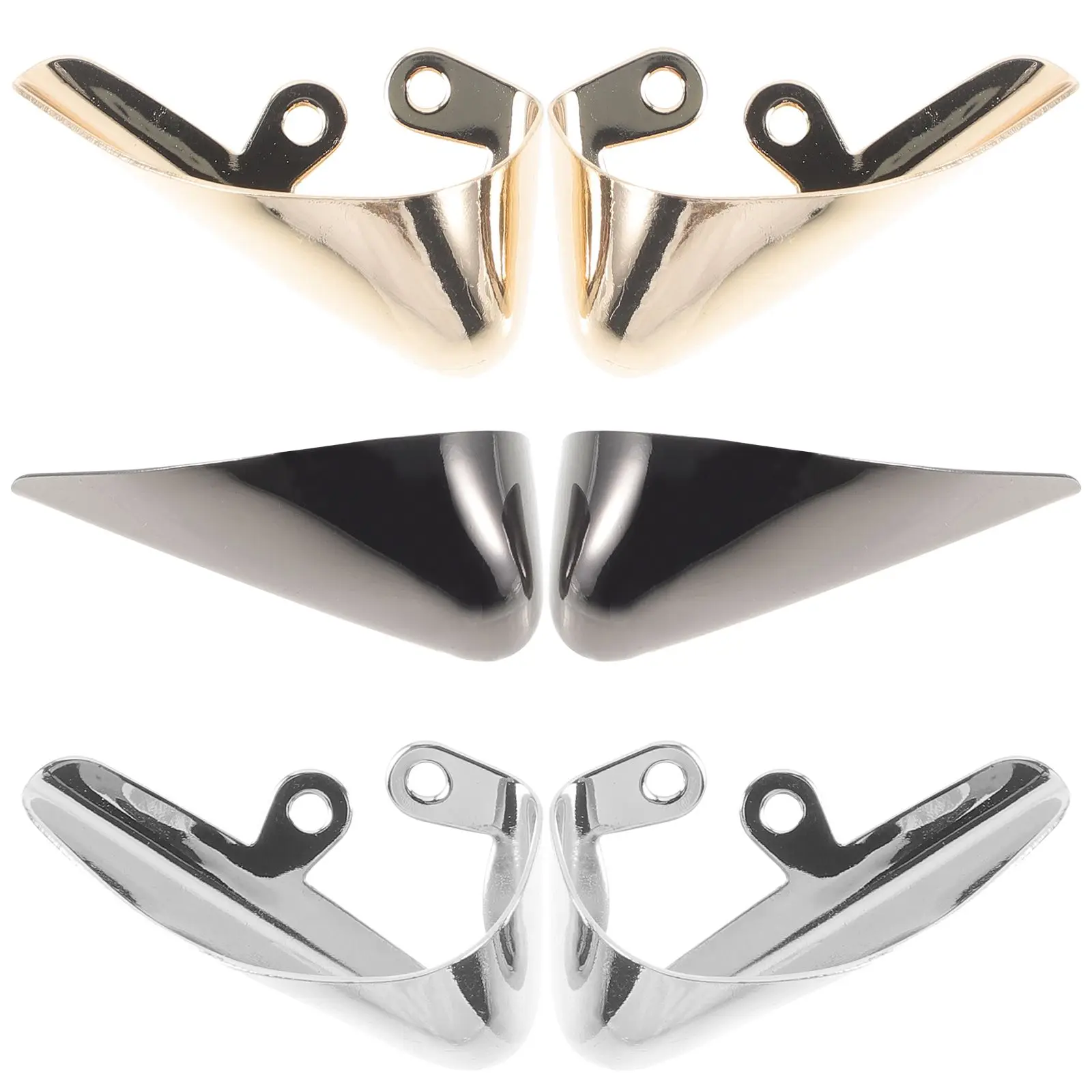 

3 Pairs Metal Shoe Toe Protectors for High Heels 25mm Gold Silver Color Pointed Tips Cover Shoe Repair Tools