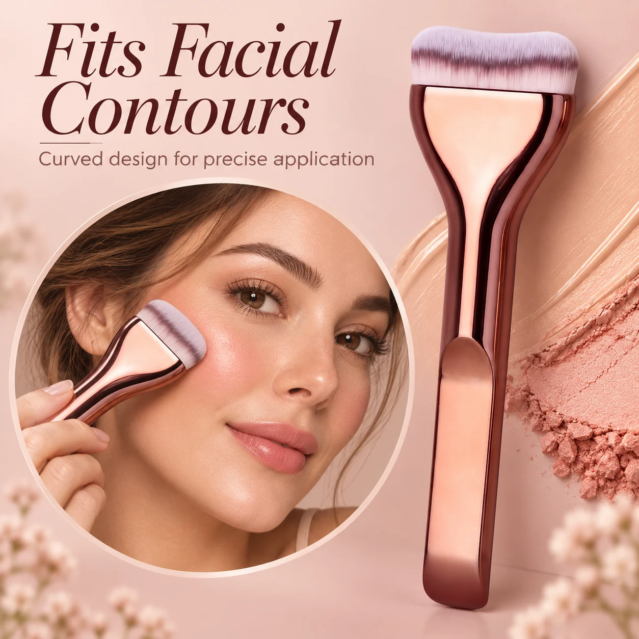 6Pcs Professional Dual-Ended Makeup Brush Set, Portable Multifunctional Travel Beauty Tools for Face & Eye Makeup - view 6