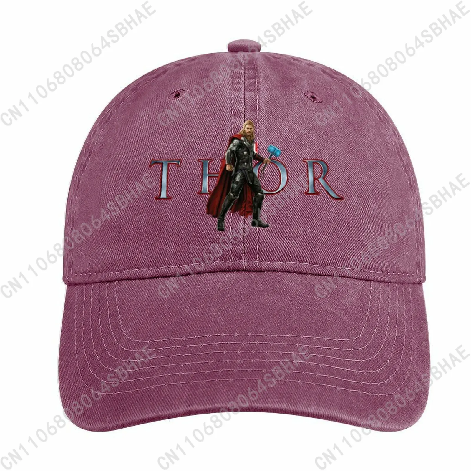Marvel The God of Thunder Washed Cotton Baseball Cap Vintage Dad Hat Men Women Retro Adjustable Denim Cap Streetwear Cosplay