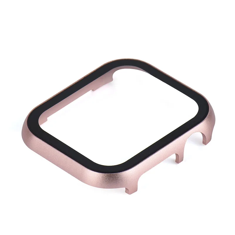 Cover for Apple Watch case 45mm 41mm 44mm 42mm 40mm 38mm Metal Aluminum Frame Bumper Tempered Glass Protector series 6 SE 5 8 7