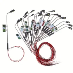 5 stks Miniatuur Straatlantaarn Model 3 V Led Licht Voor Model Maken HO/N Zandtafel Scène Layout Diorama Kits