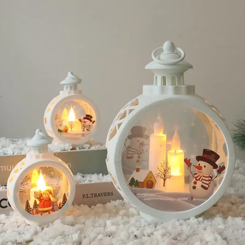 

Santa Lantern Wind Lights Christmas Tree Pendants Christmas LED Lamp Ornament Christmas Decorations For Home Navidad New Year