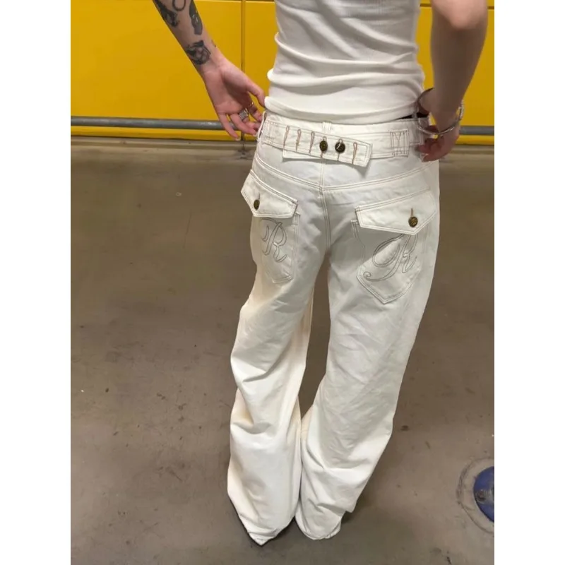 

Jeans Slimming Leggings Faionable Bootcut Pants Streetwear Y2k Denim Trousers 2026 Summer Women Vintage White Low Waist Flare