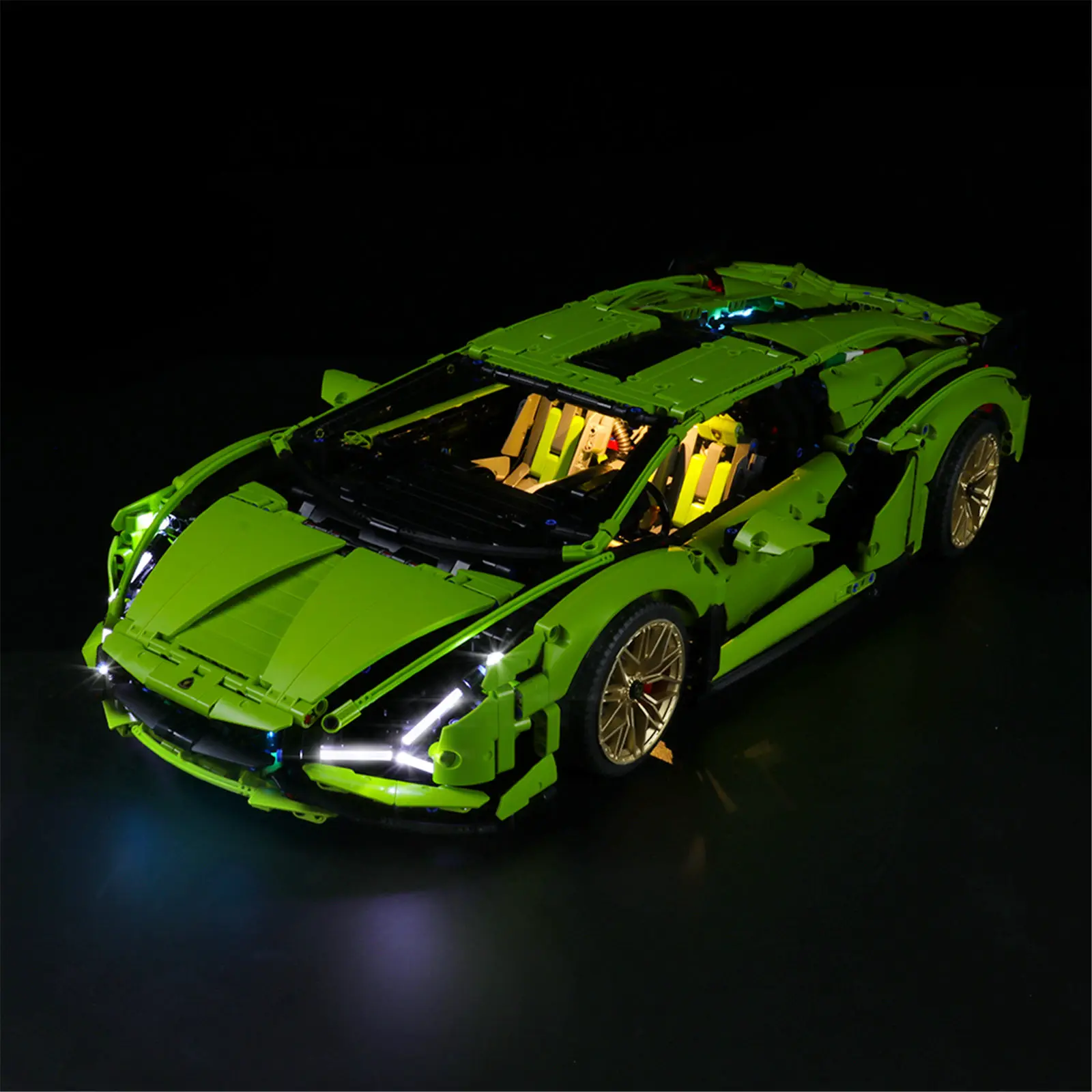 Hprosper LED Light For 42115 Lamborghini SIAN FKP37 Super Decorative Lamp With Battery Box (Not Include Lego Building Blocks)