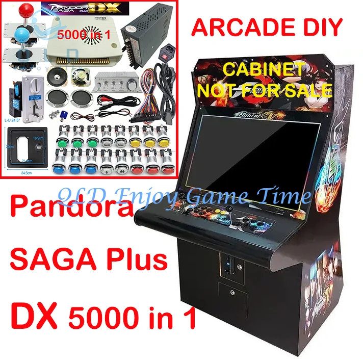 

2-плеер Pandora SAGA DX 9800 в 1, полный комплект «сделай сам», копия SANWA, джойстик со светодиодной кнопкой, монета CRT HDMI для шкафа аркадного автомата