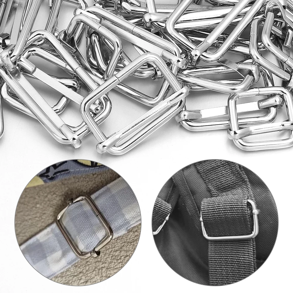 10Pcs 15-38mm Metal Buckle for Bags Strap Tri-glides Roller Pin Buckles Dog Collar Adjuster Hook Clasp DIY Hardware Accessoies