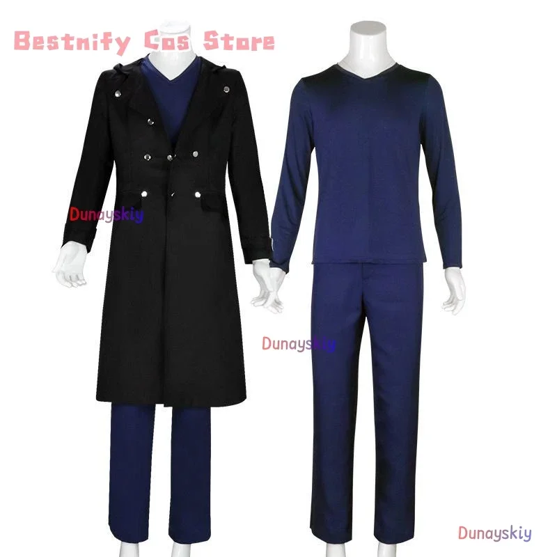 زي تنكري أنيمي للرجال من Shigaraki Tomura زي خندق عباءة سترة رجالي بدلة موحدة ملابس أنيمي شعر مستعار أحذية دعامة الأدوار-pla