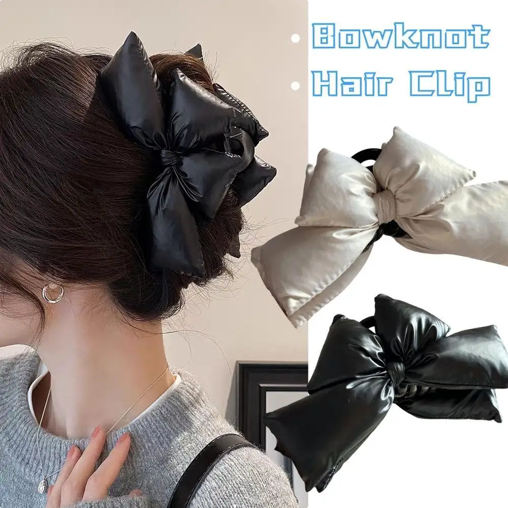 

Элегантные женские заколки для волос с бантом, заколки для волос из искусственной кожи, зажим в виде акулы, головные уборы, большая заколка для волос, заколки для волос в виде краба, зажим для волос