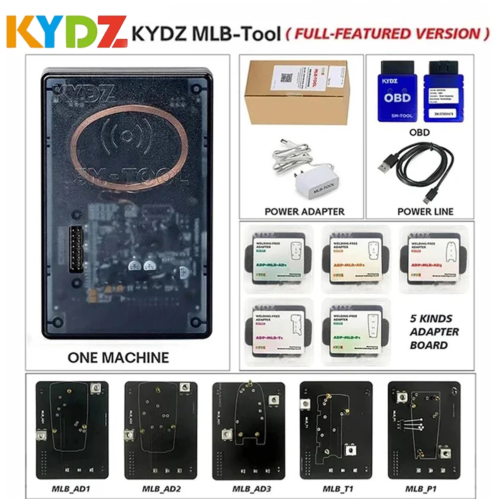 CNP189  OBD Basic and Full-featured version 2025 English Version KYDZ MLB Key Programmer For 5M Chip Generate dealer key