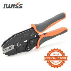 IWISS-L-Shaped Cotovelo Wire Clamp, Flare Terminal Crimping Alicate, 4.8, 6.3 Tipo Bandeira, Inserir Primavera, Crimper, Ferramentas eletricista, HS-05FL