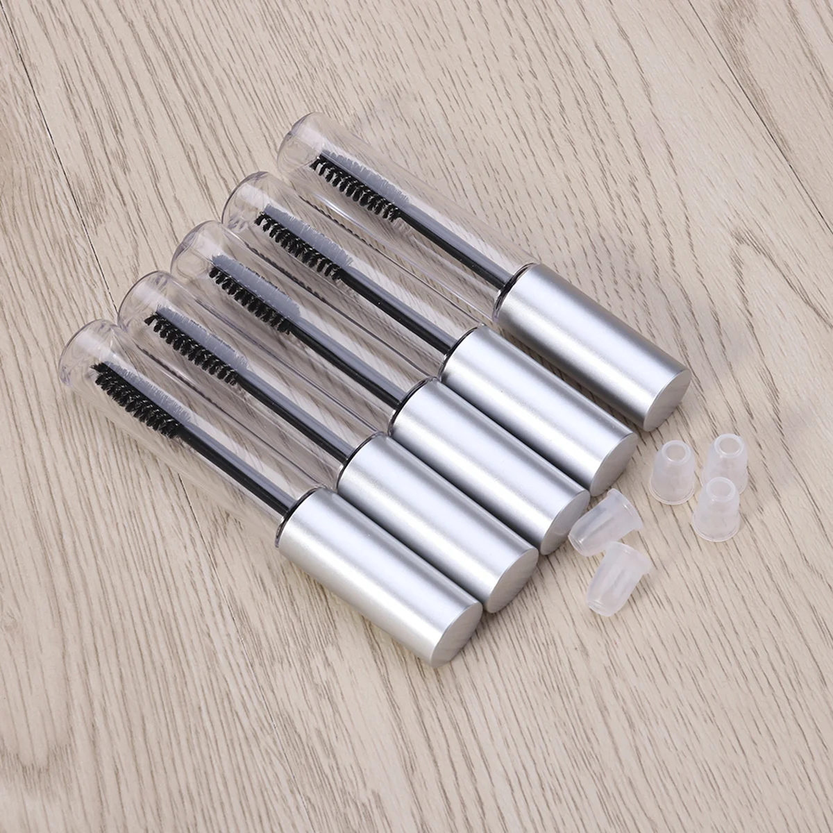 5pcs 10Ml Empty Mascara Tube Transparent Portable Travel Size For Diy Eyelash Cream Storage Container Eyelash Brush Tube Empty