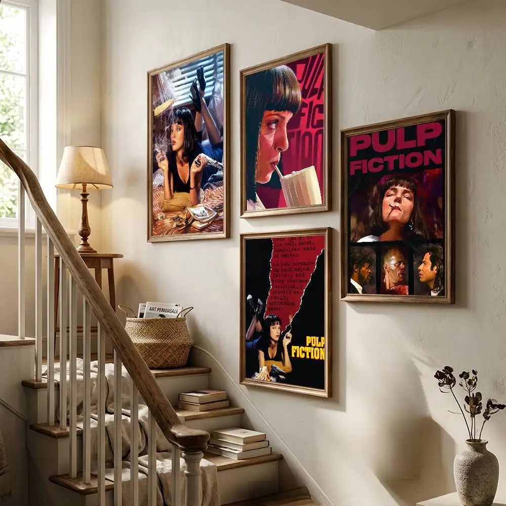 Movies Pulp Fiction Poster For Bedroom Gamer Room Decor Restaurant Wall Trendy Aesthetic Gift