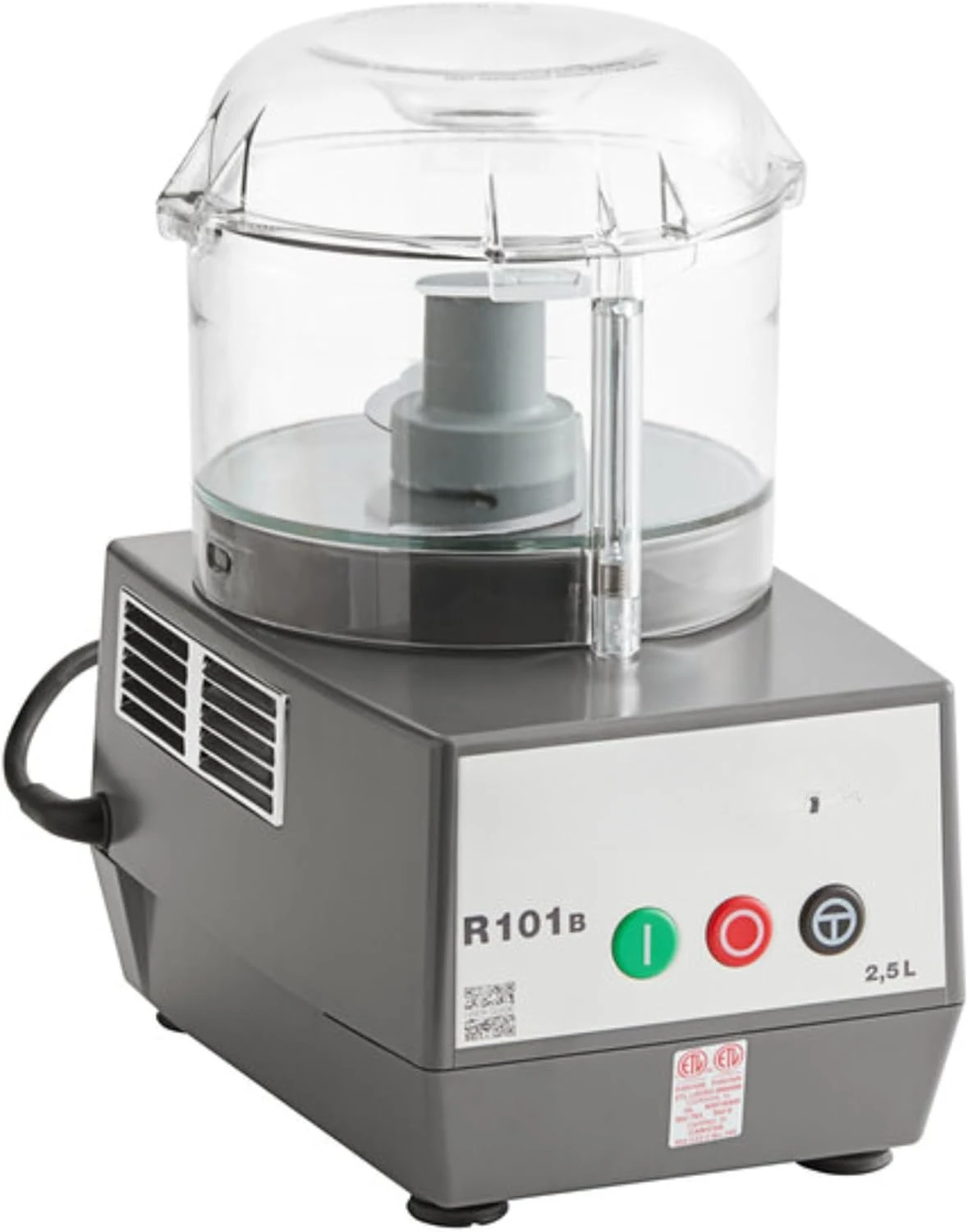 R101B CLR Combination Food Processor, 2.5 Quart Clear Batch Bowl, Polycarbonate, Clear, 120v