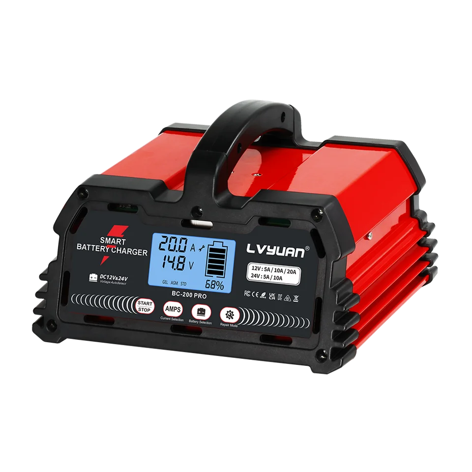 LVYUAN 20A 25A 30A 40A バッテリー充電器 12V 24V 鉛蓄電池/LiFePO4