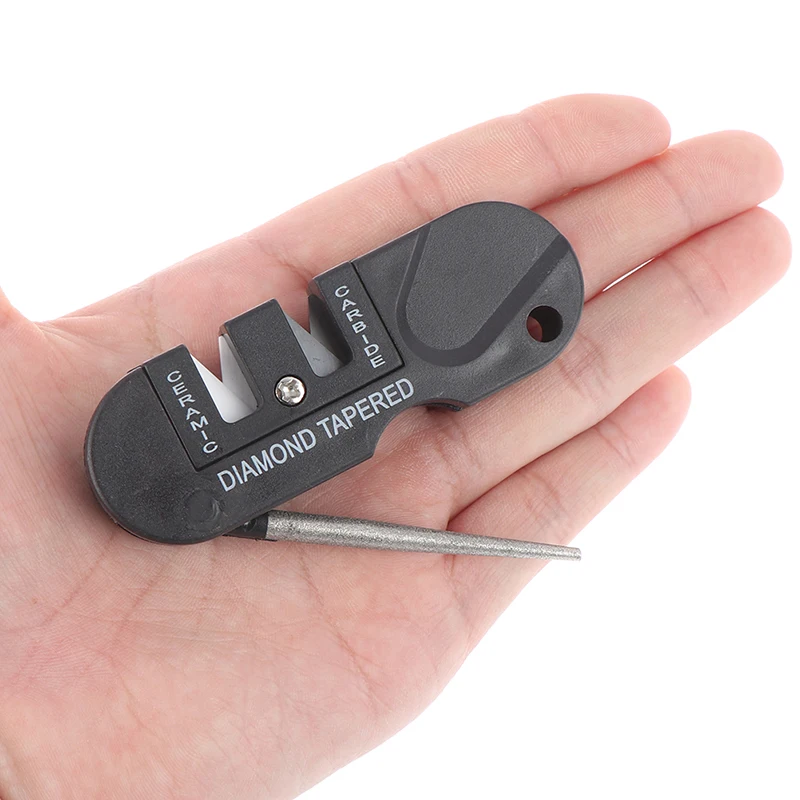 Imagem -02 - Portátil Multifuncional Faca Sharpener em Tungstênio Cerâmica Carboneto Sharpener Ferramenta Acampamento ao ar Livre 80x27x10 mm