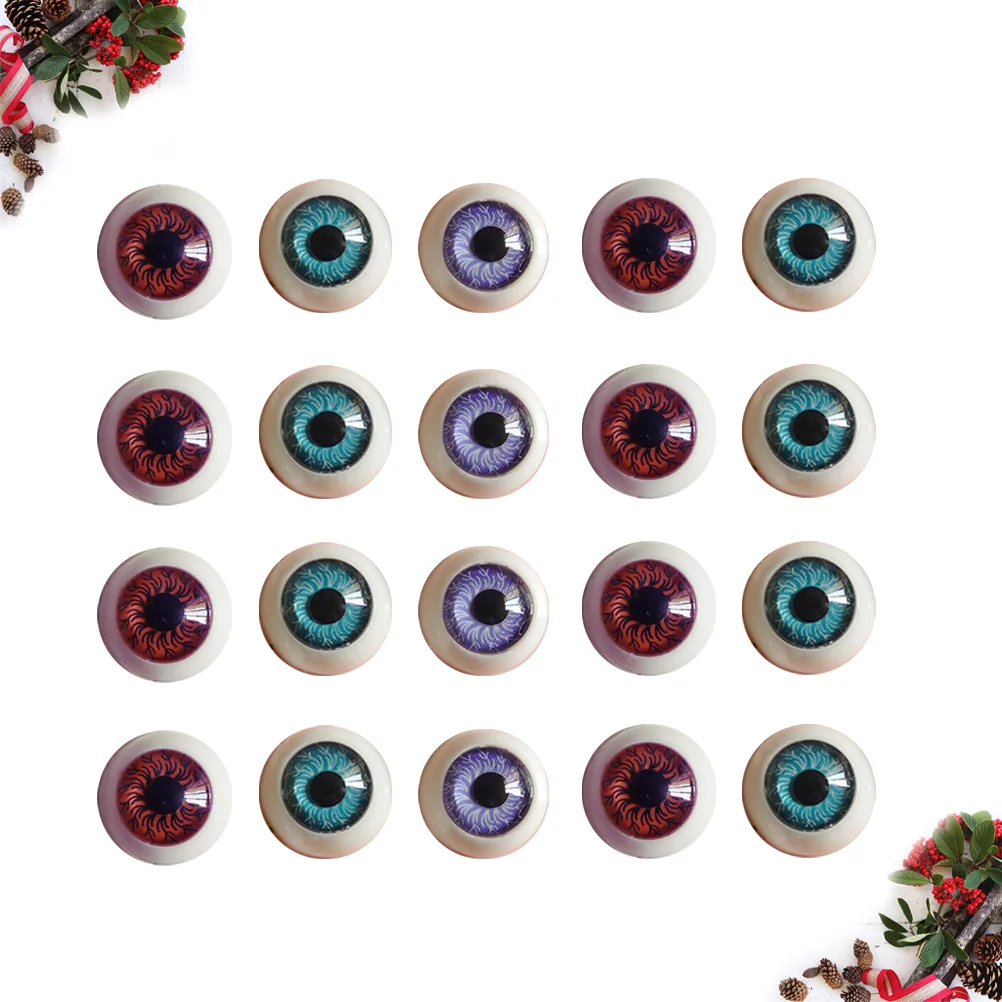 100PCS Simulated Round Eyeballs Resin Cartoon Fake Eyes Decor Creative DIY Eyes for Kids Craftsman DIY Phone Case (Assorted