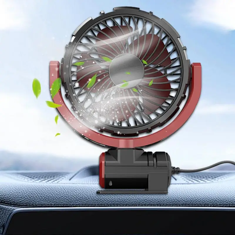 Small Fan For Car Dashboard Foldable Car Single Head Fan 360-degree Rotate USB Travel Vehicle Cooling Fan Noiseless Operation