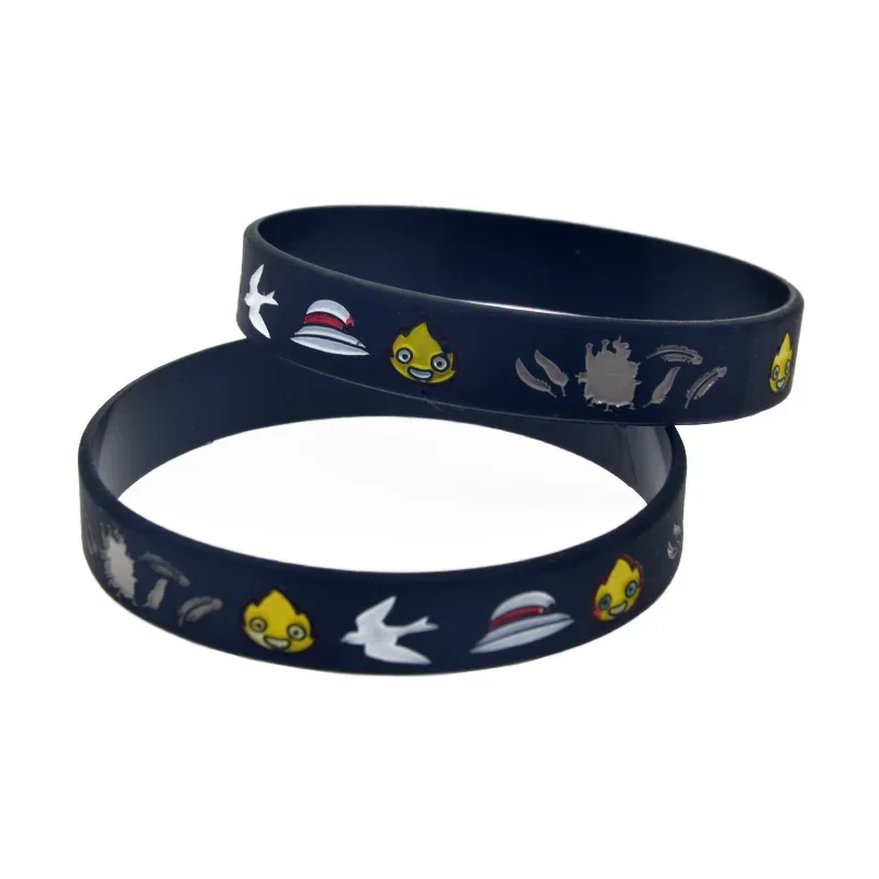 

50 Pcs Anime Black Sport Wristband Male Rubber Silicone Bracelet Cartoon Figure Cosplay Jewelry Gifts