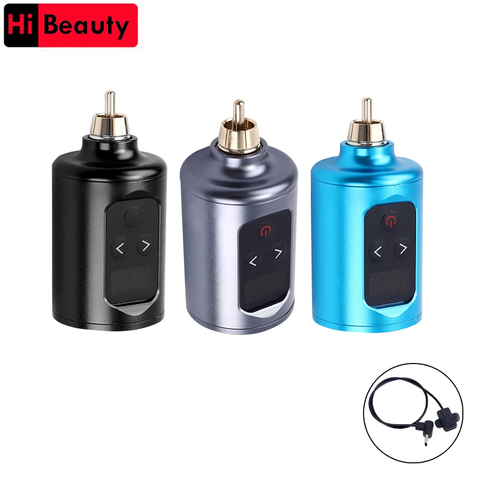 

1PC Mini Wireless Tattoo Power Bank Supply With Switch Control Cable For Rocket Rotary Pen RCA Rechargeable Tatu Power Supply