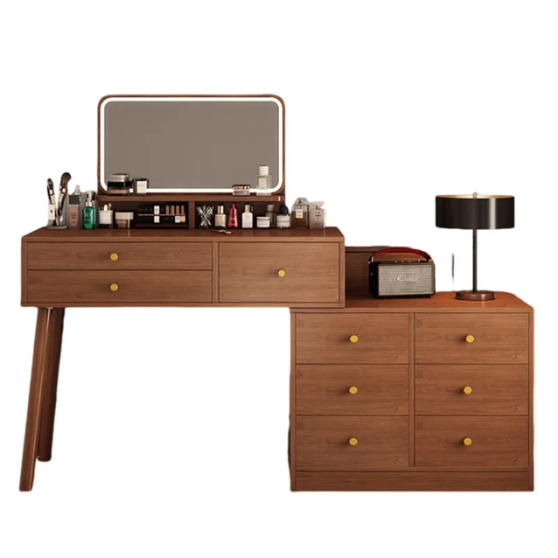 

Dresser bedroom simple modern chest, cosmetic cabinet integrated, new Chinese high-end cosmetic table mirror