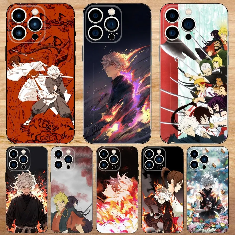 Hell S Paradise Jigokuraku Phone Case For iPhone15,14,13,12,11,Pro,Max,Plus,Mini,X,XS,XR,8,7,6,S,Plus,SE Soft Black Case