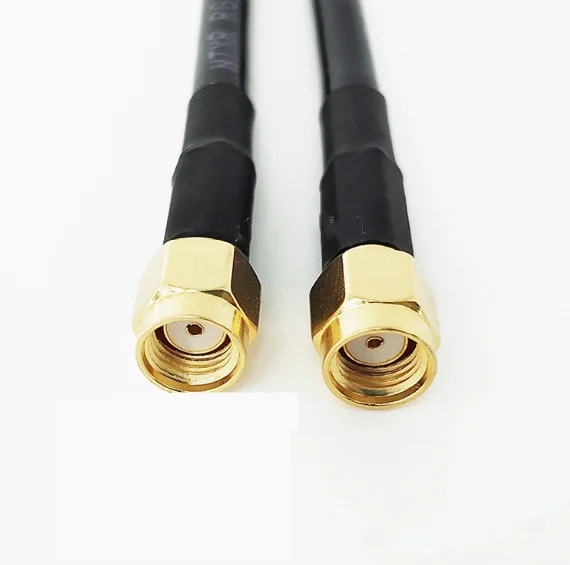 New Cable RP-SMA Male to RP-SMA Male Connector  Low Loss Extension Jumper Cable 50ohm