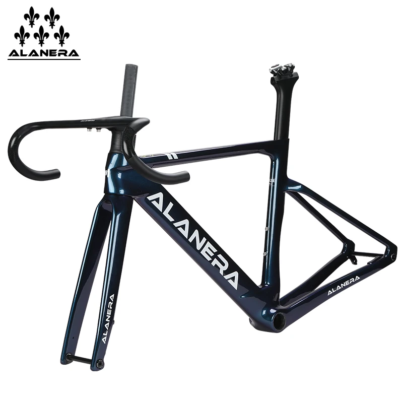 

Chameleon Sea Blue ALANERA carbon fiber bicycle frame, Windbreak road frame, disc brake Viking Warrior series