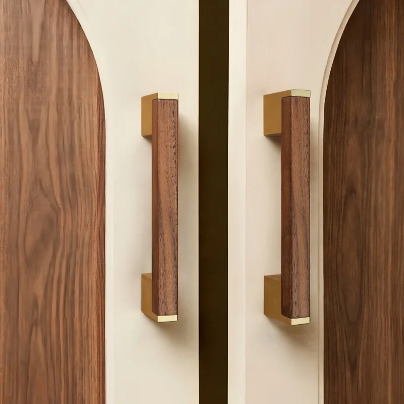 Antique Walnut Wood Wardrobe Handles Kitchen Cabinet Storage Handles Cupboard Pull Vintage Cabinet Knobs And Furniture Handles