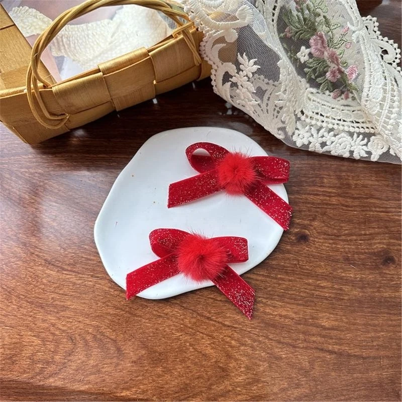 

1 пара, винтажная балетная заколка с бантом, заколка для волос в виде утконоса, заколки, французские боковые зажимы для женщин,