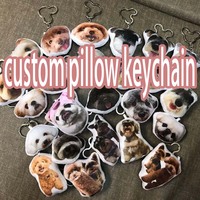 Custom Keychain Pet Pillow Custom Keychain Photo Keychain Personalized Dog Pillow Keychain Dog Lover Gift Dog Photo on Keychain