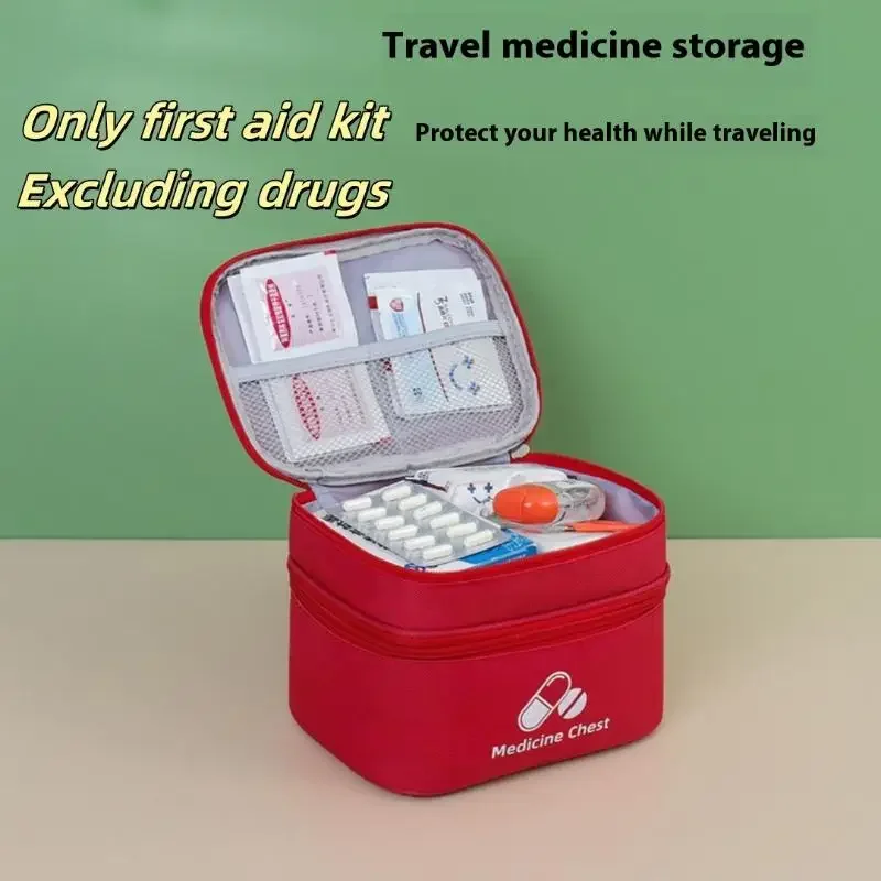 مجموعة أدوات الطوارئ المتينة في الهواء الطلق وحقيبة طبية بتصميم ذو طابقين