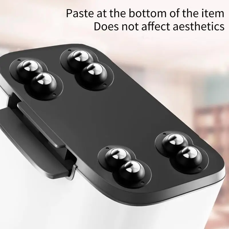 581E Set Of 4 On Double Wheel Casters Easy Glides Up To 100kg Quick Install peeling And Furniture Wheel for Homes