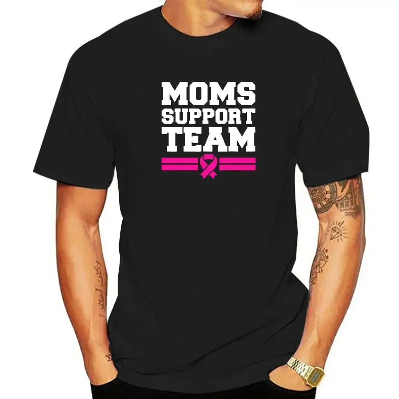 Moms Support Team Son Daughter Breast Cancer Awareness Shirt Sweatshirts Summer Fall Party Hoodies Long Sleeve Cute Hoods Men