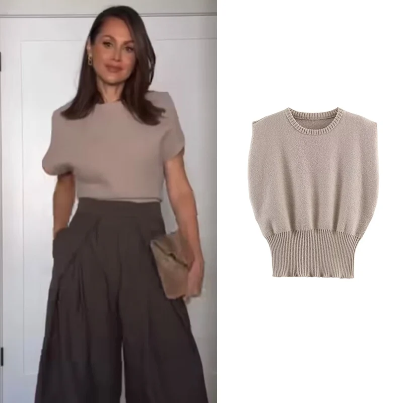 2026 delle nuove donne maglione lavorato a maglia camicetta chic O-collo elegante moda pullover maglione chic gioventù vacanza Joker camicetta lavorata a maglia Top