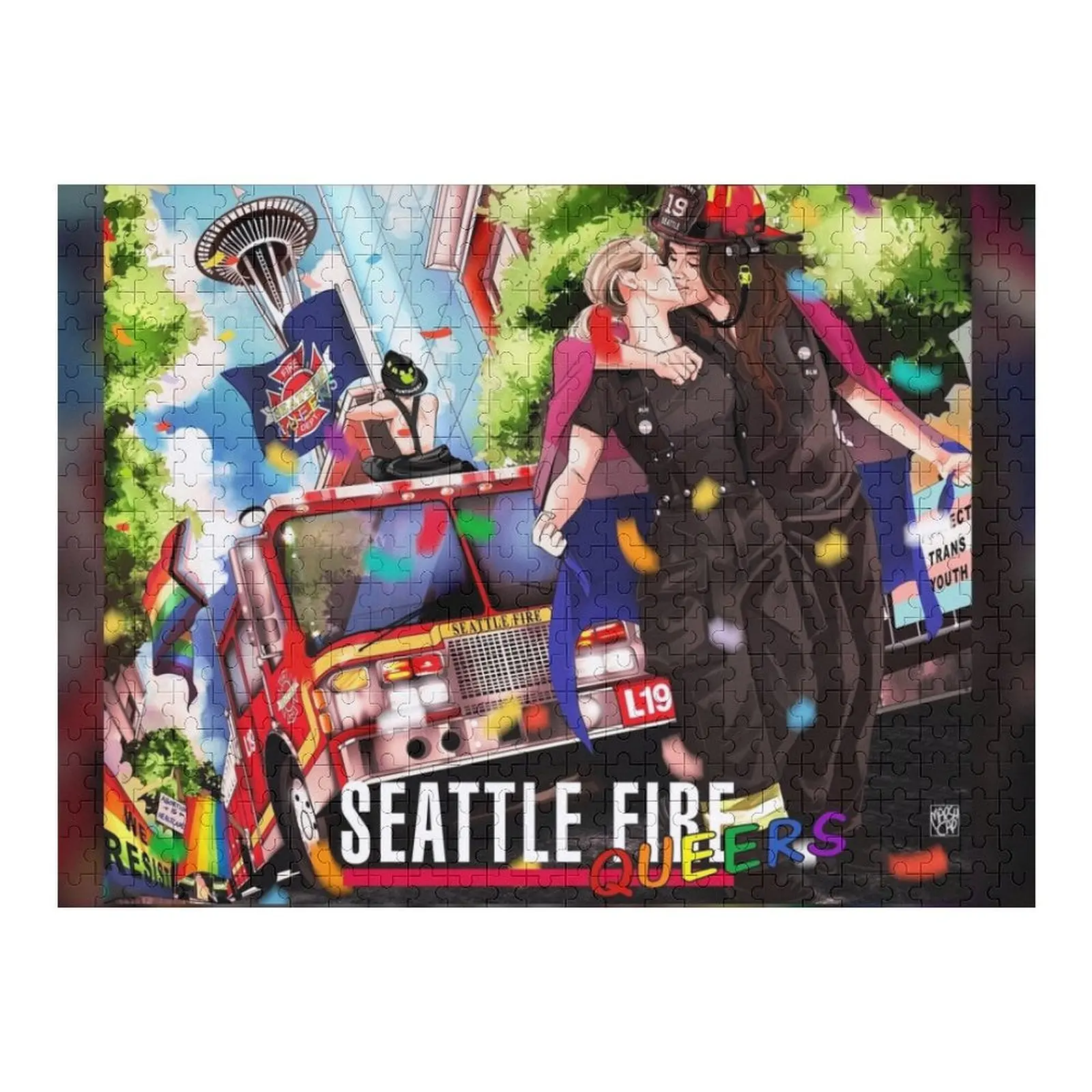 

Station 19 Pride Jigsaw Puzzle Baby Wooden Personalized Photo Gift Custom Wood Puzzle