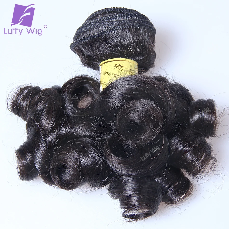 Bouncy Curly Human Hair Bundles Burmese Double Drawn Remy Hair Weave Weft Funmi Curly Hair Extensions For Black Women Luffywig