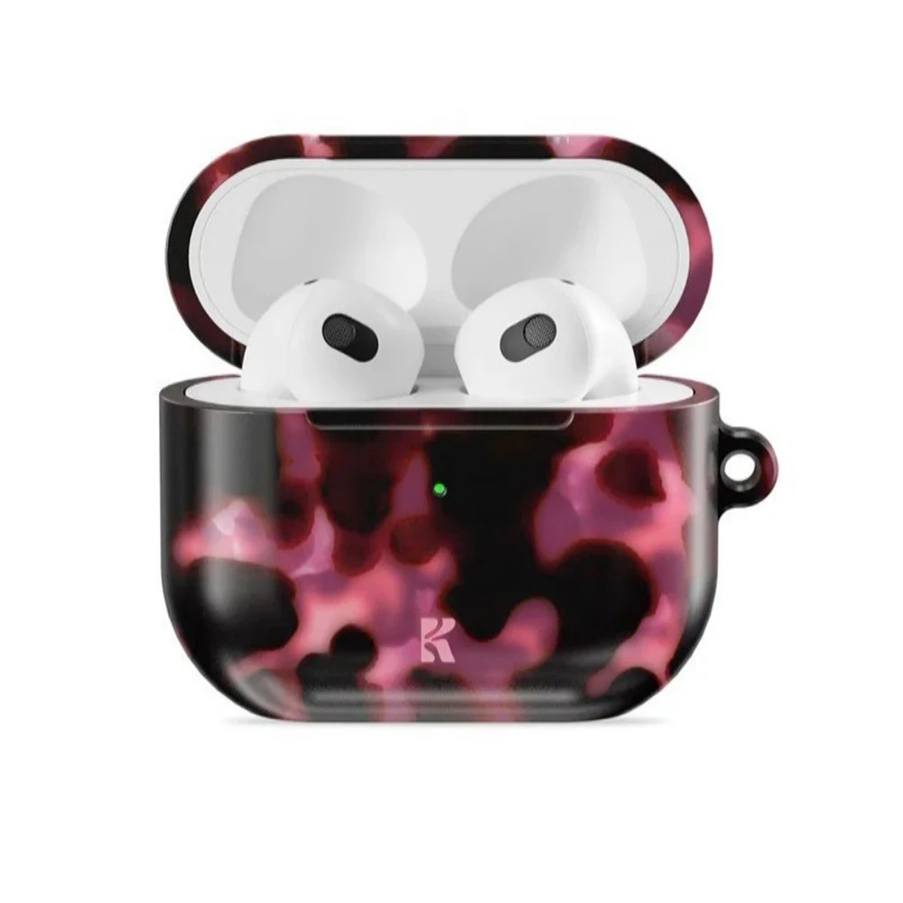 Pink Party Oxford Shockproof Protective Glossy HD Hard PC Cover Case For AirPods Earphone 1 2 3 Pro Pro2 With Metal Hook - view 5