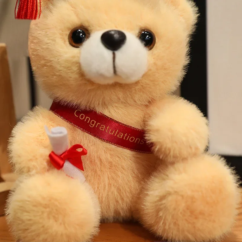 18 cm Nette Arzt Kappe Bär Puppe Kleidung Bär Kuscheltiere Plüsch Spielzeug Jungen Mädchen Studenten Abschluss Geschenk Hause Dekoration – Detail 21