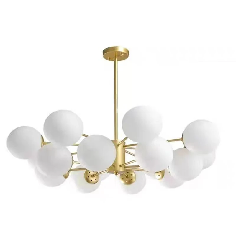 

Modern Lustrous Glass Chandelier Ceiling Light Elegant Indoor Lighting for Living Room Dining Room - Luxury Room Decoration