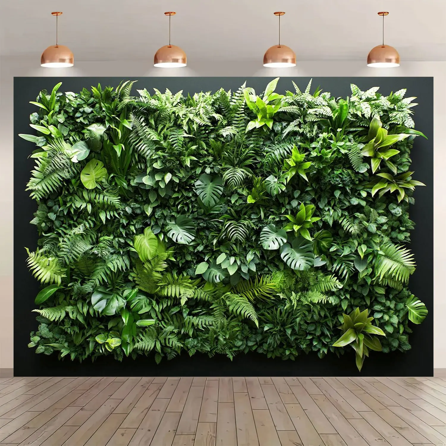 Vertical Garden Green Plant Wall Tapestry Birthday Holiday Party Aesthetic Room Decoration Photography Background Banner