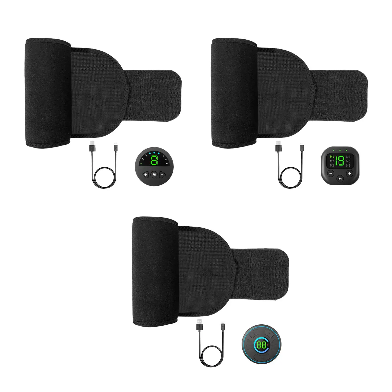 

Abs Stimulator Belt Portable USB Ab Toner for Home Office Abdomen Arms Legs