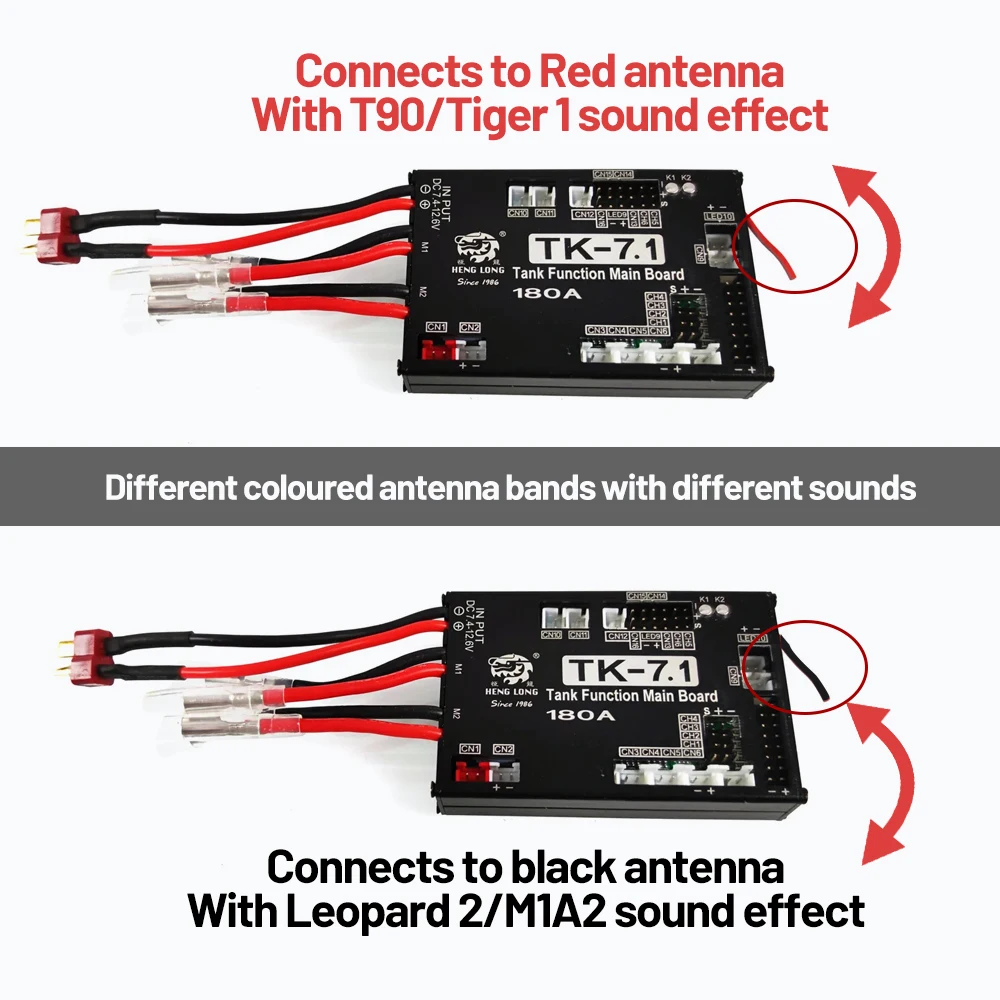 HENG LONG 1/16 RC Tank 2.4Ghz 7.0/7.1 Generation Transmitter Main Board Receiver Remote Control T90 Tiger 3938 3818 Army sounds