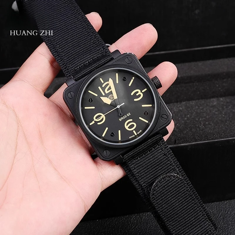 For Breitling Bell&Ross Thick Nylon Watch Band Hook Loop Panerai Canvas Belt 22mm 24mm Sports Wristband Rugged Outdoor Bracelet