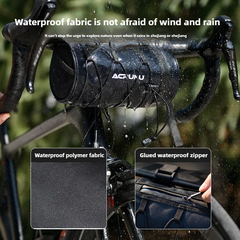 حقيبة مقود الدراجة المقاومة للماء، وحقيبة تخزين ركوب الدراجات ذات سعة كبيرة، وحقيبة كتف خارجية عالية الجودة #3
